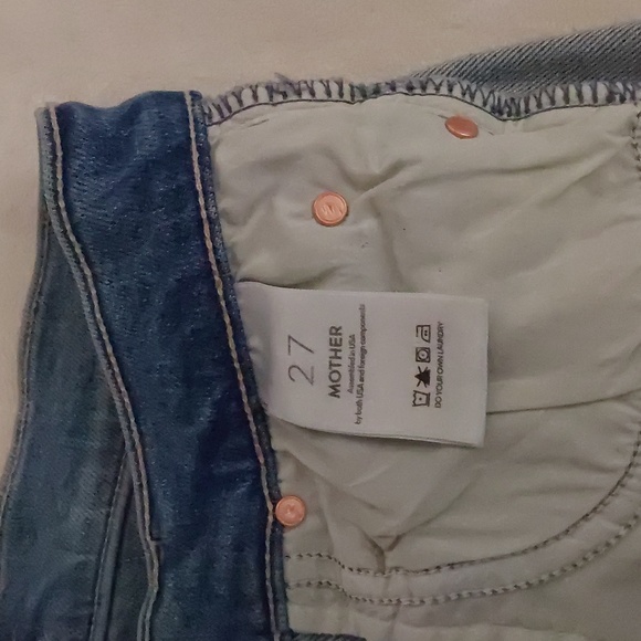 Mother jeans the Mid Rise Dazzler Ankle Fray  Color Riding The Cliffside Size 27 - Picture 8 of 9